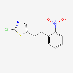 molecular formula C11H9ClN2O2S B6596340 2-Chloro-5-(2-nitrophenethyl)-1,3-thiazole CAS No. 861209-92-9