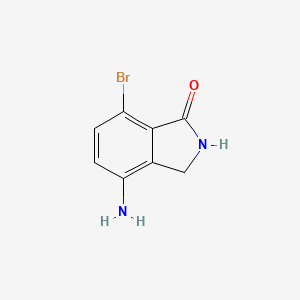 molecular formula C8H7BrN2O B6596362 4-氨基-7-溴代异吲哚啉-1-酮 CAS No. 866767-08-0