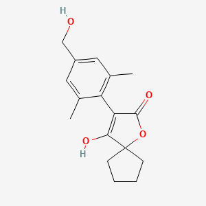 molecular formula C17H20O4 B6596365 4-Hydroxy-3-(4-(hydroxymethyl)-2,6-dimethylphenyl)-1-oxaspiro(4.4)non-3-en-2-one CAS No. 873423-07-5