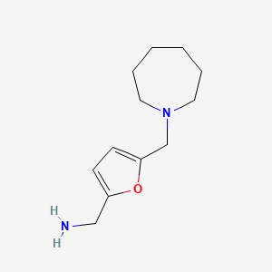 molecular formula C12H20N2O B6596386 [5-(Azepan-1-ylmethyl)furan-2-yl]methanamine CAS No. 893741-50-9