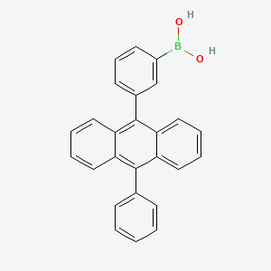 molecular formula C26H19BO2 B6596439 3-(10-Phenyl-9-anthracenyl)phenyl boronic acid CAS No. 905947-49-1