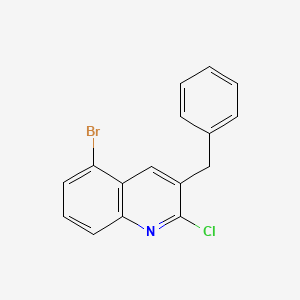 molecular formula C16H11BrClN B6596465 3-苄基-5-溴-2-氯喹啉 CAS No. 918518-79-3