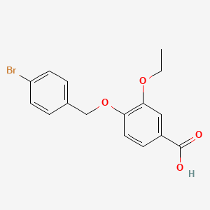 molecular formula C16H15BrO4 B6596518 4-[(4-Bromophenyl)methoxy]-3-ethoxybenzoic acid CAS No. 938339-00-5