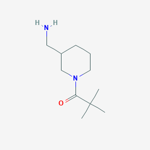 molecular formula C11H22N2O B6596528 1-[3-(Aminomethyl)piperidin-1-yl]-2,2-dimethylpropan-1-one CAS No. 942205-86-9