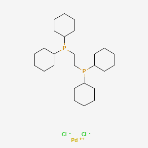 molecular formula C26H48Cl2P2Pd B6596539 [1,2-Bis(dicyclohexylphosphino)ethane]palladium(II) chloride CAS No. 96165-44-5