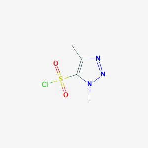 molecular formula C4H6ClN3O2S B6596635 dimethyl-1H-1,2,3-triazole-5-sulfonyl chloride CAS No. 1780688-94-9