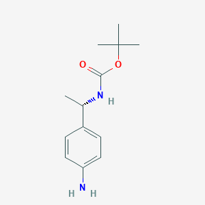 molecular formula C13H20N2O2 B6596648 叔丁基N-[(1S)-1-(4-氨基苯基)乙基]氨基甲酸酯 CAS No. 255060-77-6