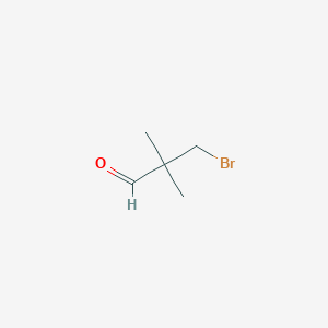 molecular formula C5H9BrO B6596659 3-bromo-2,2-dimethylpropanal CAS No. 34795-31-8