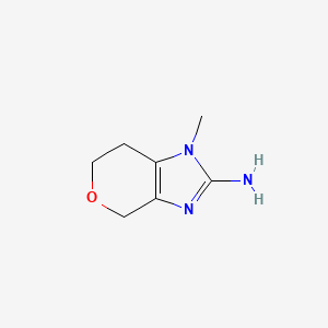 molecular formula C7H11N3O B6596820 1-methyl-1H,4H,6H,7H-pyrano[3,4-d]imidazol-2-amine CAS No. 1849268-08-1