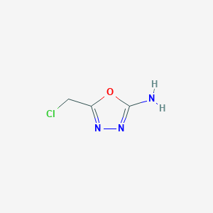 molecular formula C3H4ClN3O B6596822 5-(氯甲基)-1,3,4-恶二唑-2-胺 CAS No. 1277183-21-7