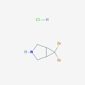 molecular formula C5H8Br2ClN B6596862 6,6-dibromo-3-azabicyclo[3.1.0]hexane hydrochloride CAS No. 1989671-22-8