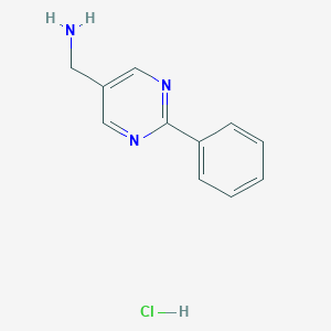 molecular formula C11H12ClN3 B6596866 (2-phenylpyrimidin-5-yl)methanamine hydrochloride CAS No. 1803606-56-5
