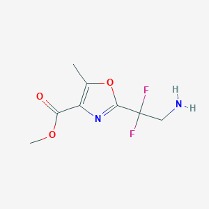 molecular formula C8H10F2N2O3 B6596868 methyl 2-(2-amino-1,1-difluoroethyl)-5-methyl-1,3-oxazole-4-carboxylate CAS No. 1803590-94-4