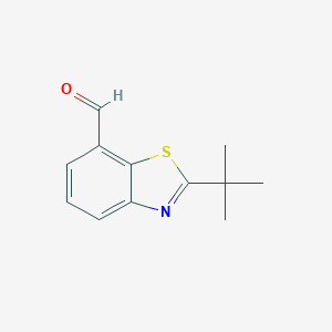 molecular formula C12H13NOS B065969 2-Tert-butyl-1,3-benzothiazole-7-carbaldehyde CAS No. 178999-30-9