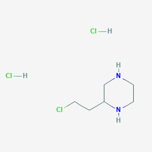 molecular formula C6H15Cl3N2 B6596900 2-(2-chloroethyl)piperazine dihydrochloride CAS No. 5167-09-9