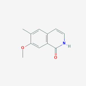 molecular formula C11H11NO2 B6596930 7-methoxy-6-methyl-1,2-dihydroisoquinolin-1-one CAS No. 74919-42-9