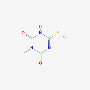 molecular formula C5H7N3O2S B6596932 3-methyl-6-(methylsulfanyl)-1,2,3,4-tetrahydro-1,3,5-triazine-2,4-dione CAS No. 40943-34-8