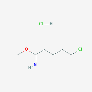 molecular formula C6H13Cl2NO B6596959 methyl 5-chloropentanecarboximidate hydrochloride CAS No. 77570-16-2