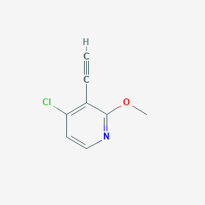molecular formula C8H6ClNO B6597001 4-chloro-3-ethynyl-2-methoxypyridine CAS No. 1256811-59-2