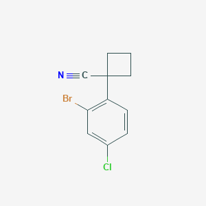 molecular formula C11H9BrClN B6597008 1-(2-bromo-4-chlorophenyl)cyclobutane-1-carbonitrile CAS No. 1314648-59-3