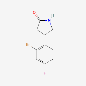 molecular formula C10H9BrFNO B6597016 4-(2-bromo-4-fluorophenyl)pyrrolidin-2-one CAS No. 1171825-25-4
