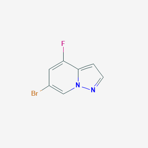 molecular formula C7H4BrFN2 B6597023 6-bromo-4-fluoropyrazolo[1,5-a]pyridine CAS No. 1427438-20-7