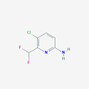molecular formula C6H5ClF2N2 B6597028 5-chloro-6-(difluoromethyl)pyridin-2-amine CAS No. 1804660-54-5