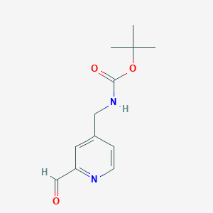 molecular formula C12H16N2O3 B6597037 tert-butyl N-[(2-formylpyridin-4-yl)methyl]carbamate CAS No. 1935233-35-4