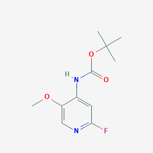 molecular formula C11H15FN2O3 B6597097 tert-butyl N-(2-fluoro-5-methoxypyridin-4-yl)carbamate CAS No. 2138420-12-7