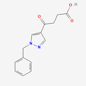 molecular formula C14H14N2O3 B6597099 4-(1-benzyl-1H-pyrazol-4-yl)-4-oxobutanoic acid CAS No. 2013343-89-8
