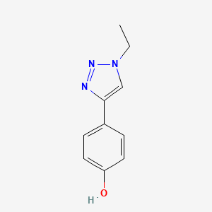 molecular formula C10H11N3O B6597123 4-(1-ethyl-1H-1,2,3-triazol-4-yl)phenol CAS No. 89221-19-2