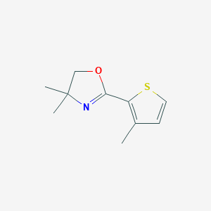 molecular formula C10H13NOS B6597124 4,4-dimethyl-2-(3-methylthiophen-2-yl)-4,5-dihydro-1,3-oxazole CAS No. 97759-75-6