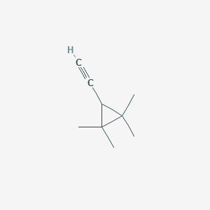 molecular formula C9H14 B6597185 3-ethynyl-1,1,2,2-tetramethylcyclopropane CAS No. 103304-20-7