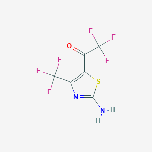 molecular formula C6H2F6N2OS B6597225 1-[2-amino-4-(trifluoromethyl)-1,3-thiazol-5-yl]-2,2,2-trifluoroethan-1-one CAS No. 2167205-34-5