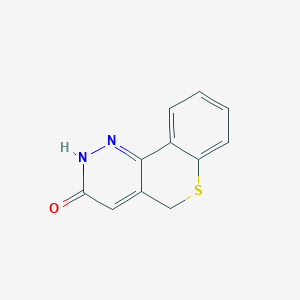 molecular formula C11H8N2OS B6597326 9-thia-3,4-diazatricyclo[8.4.0.0,2,7]tetradeca-1(14),2,6,10,12-pentaen-5-one CAS No. 123875-23-0