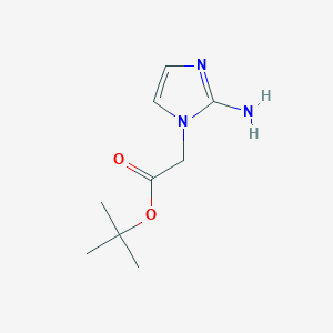 molecular formula C9H15N3O2 B6597334 tert-butyl 2-(2-amino-1H-imidazol-1-yl)acetate CAS No. 181370-71-8