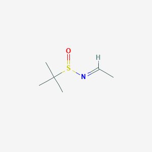 molecular formula C6H13NOS B6597366 N-[(1E)-ethylidene]-2-methylpropane-2-sulfinamide CAS No. 729559-09-5