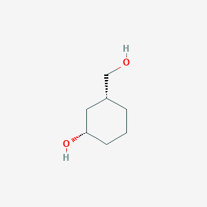 molecular formula C7H14O2 B6597395 rac-(1R,3S)-3-(hydroxymethyl)cyclohexan-1-ol, cis CAS No. 15753-48-7