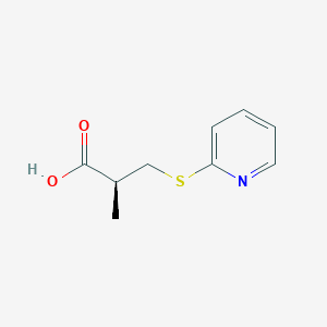 molecular formula C9H11NO2S B065974 (S)-2-methyl-3-(pyridin-2-ylthio)propanoic acid CAS No. 191414-23-0
