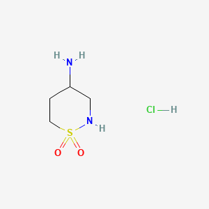 molecular formula C4H11ClN2O2S B6597444 4-amino-1lambda6,2-thiazinane-1,1-dione hydrochloride CAS No. 2461773-04-4