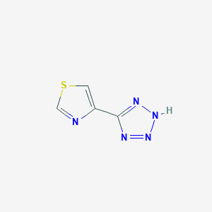 molecular formula C4H3N5S B6597492 5-(1,3-thiazol-4-yl)-1H-1,2,3,4-tetrazole CAS No. 1211529-94-0