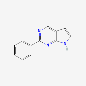 molecular formula C12H9N3 B6597511 2-phenyl-7H-pyrrolo[2,3-d]pyrimidine CAS No. 1279819-13-4