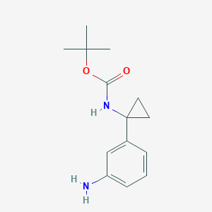 tert-butyl N-[1-(3-aminophenyl)cyclopropyl]carbamate