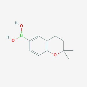 molecular formula C11H15BO3 B6597527 (2,2-dimethyl-3,4-dihydro-2H-1-benzopyran-6-yl)boronic acid CAS No. 279261-86-8