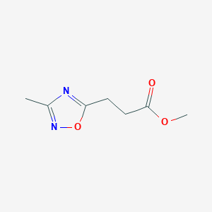 molecular formula C7H10N2O3 B6597529 methyl 3-(3-methyl-1,2,4-oxadiazol-5-yl)propanoate CAS No. 321392-78-3