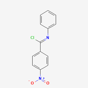 molecular formula C13H9ClN2O2 B6597546 4-nitro-N-phenylbenzene-1-carbonimidoyl chloride CAS No. 5466-94-4