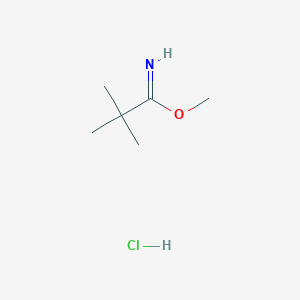 molecular formula C6H14ClNO B6597548 methyl 2,2-dimethylpropanecarboximidate hydrochloride CAS No. 68283-70-5