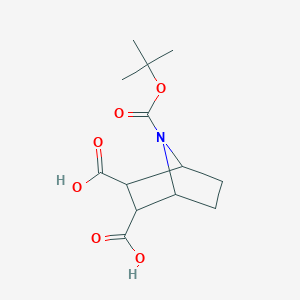 molecular formula C13H19NO6 B6597610 7-[(tert-butoxy)carbonyl]-7-azabicyclo[2.2.1]heptane-2,3-dicarboxylic acid CAS No. 1055760-97-8