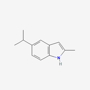 molecular formula C12H15N B6597616 2-methyl-5-(propan-2-yl)-1H-indole CAS No. 1368912-37-1
