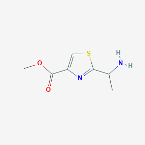 molecular formula C7H10N2O2S B6597653 methyl 2-(1-aminoethyl)-1,3-thiazole-4-carboxylate CAS No. 1017469-43-0